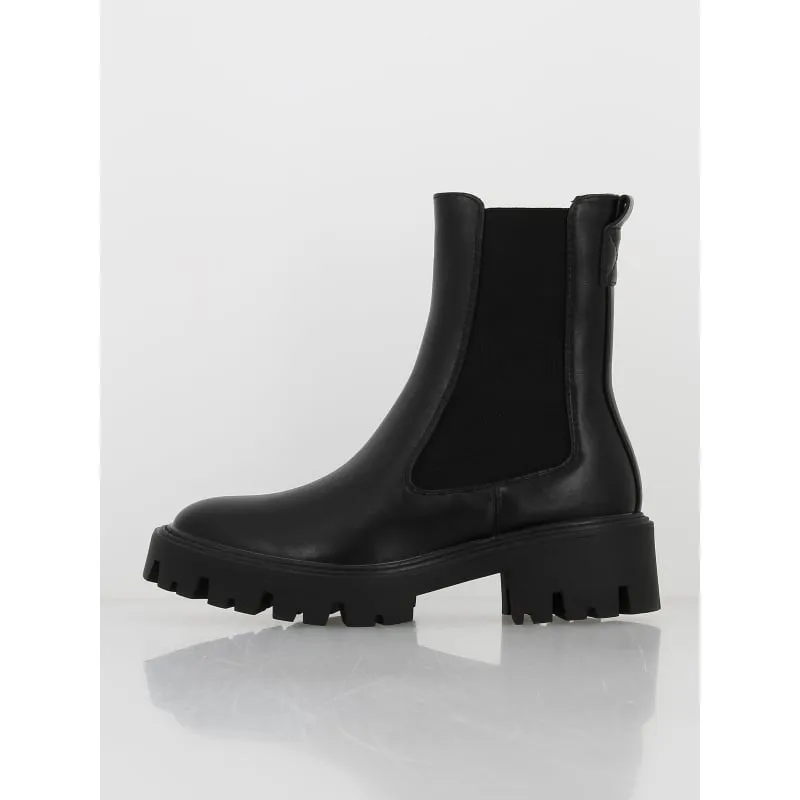 Boots à lacets uni noir femme - Xti | wimod