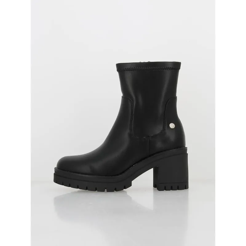 Boots à lacets uni noir femme - Xti | wimod