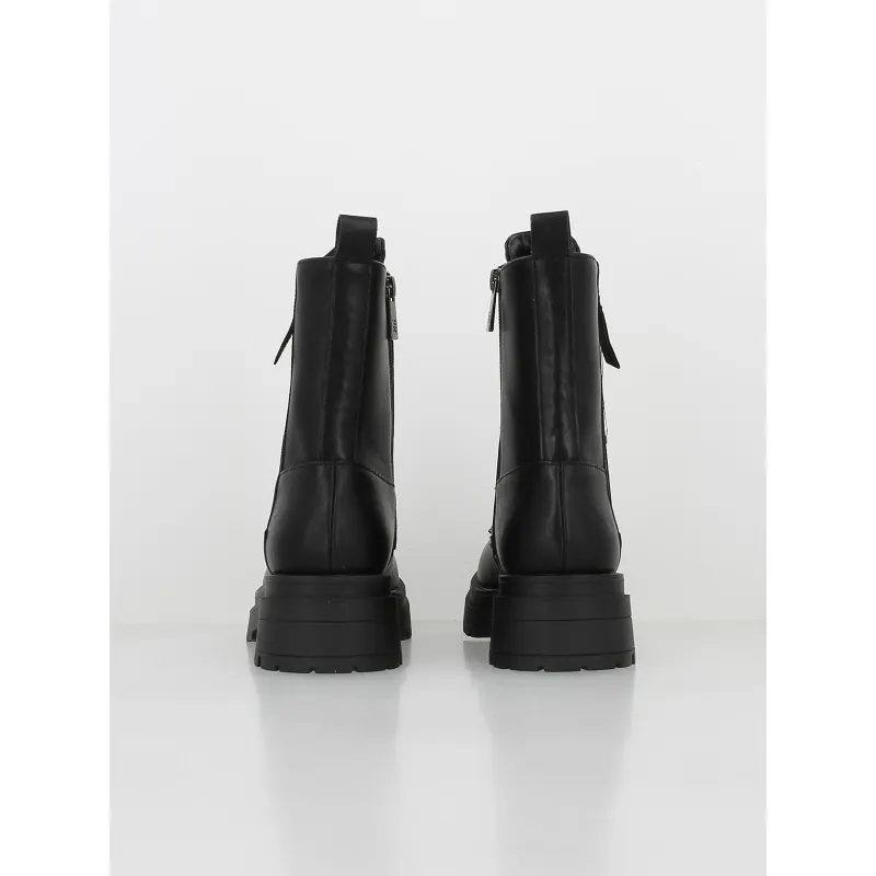 Boots à lacets uni noir femme - Xti | wimod