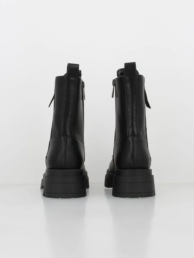 Boots à lacets uni noir femme - Xti | wimod