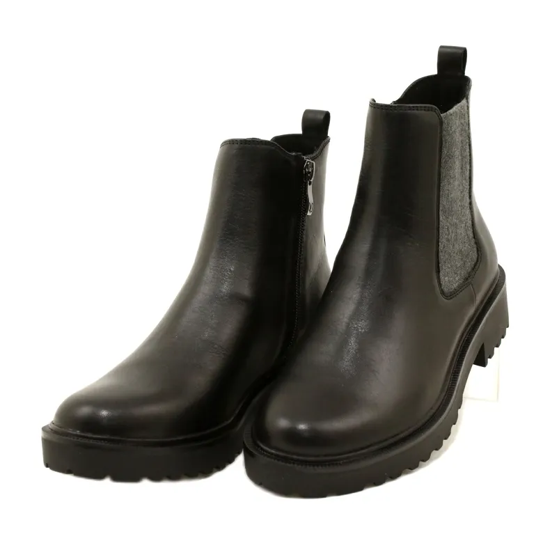 Bottes Caprice pour femmes sur un fond plus épais 9-25419-41 022 Noir le noir