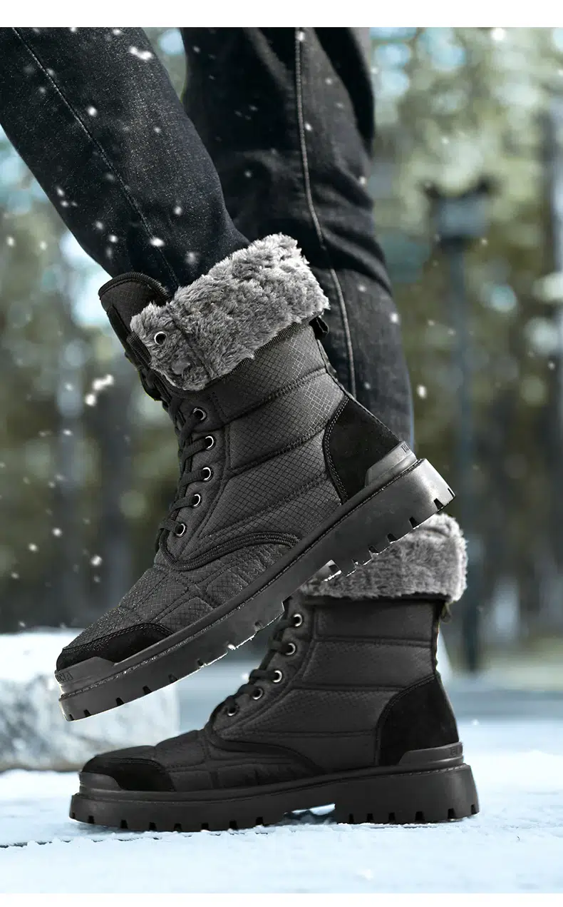 Bottes fourrées imperméables pour homme