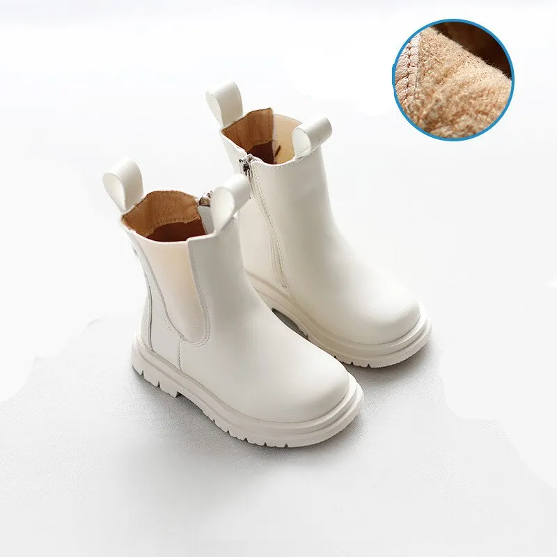 Bottes imperméables enfant couleur crème