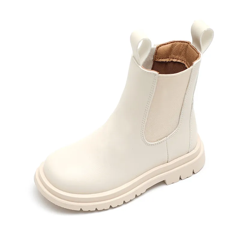 Bottes imperméables enfant couleur crème