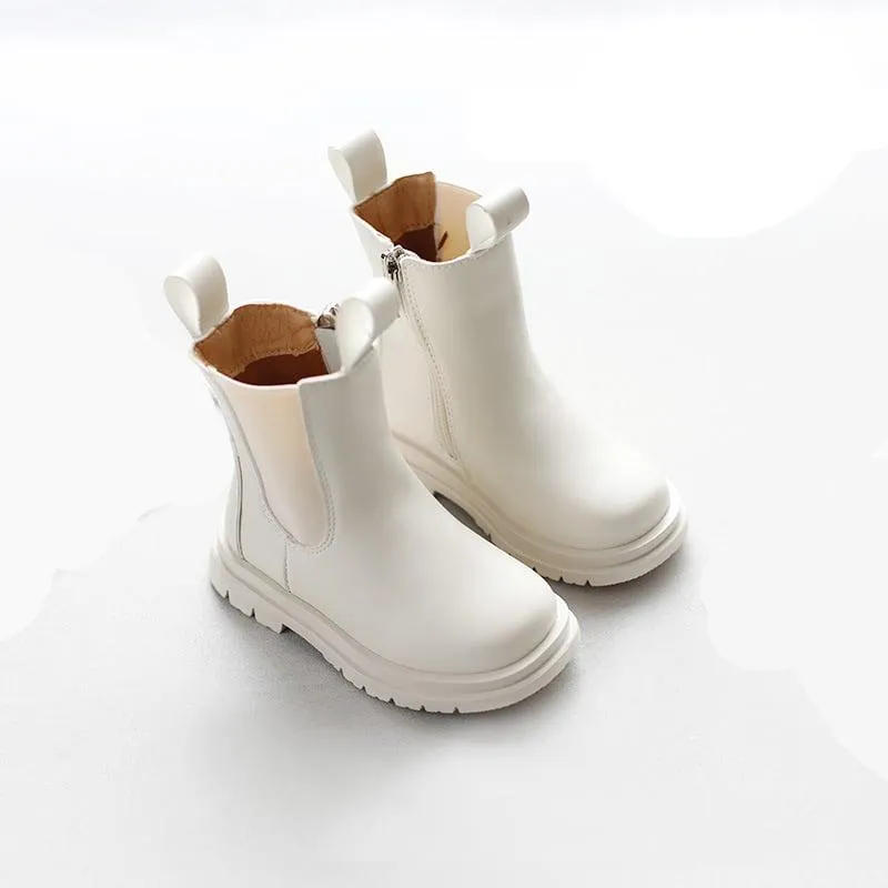 Bottes imperméables enfant couleur crème