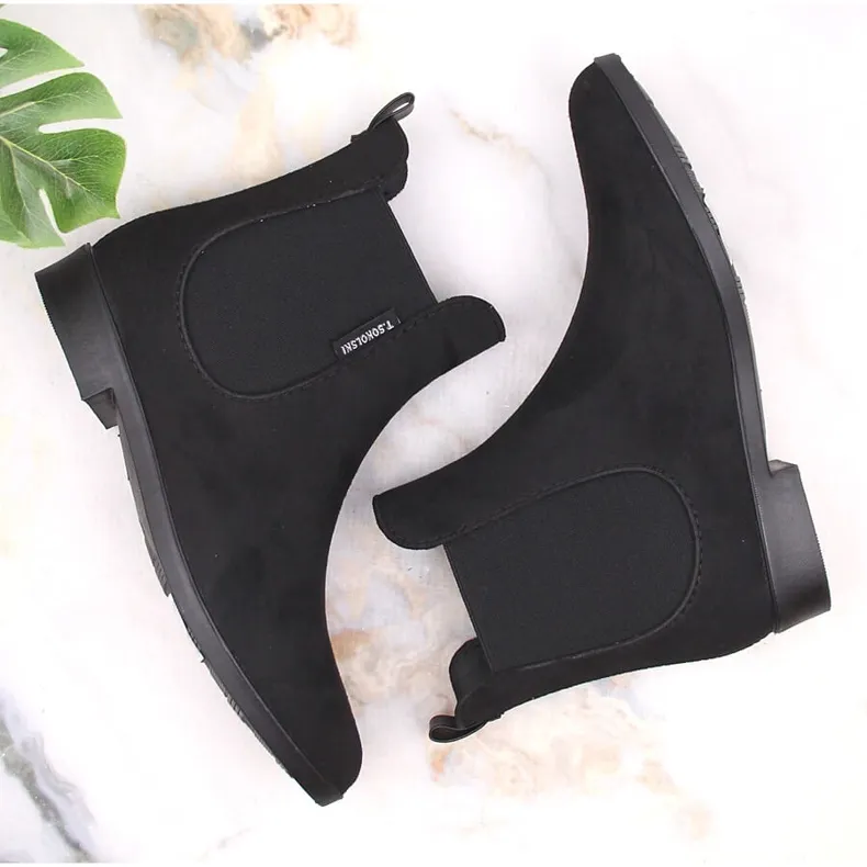Bottes imperméables femme T.Sokolski KAL23-11 noires le noir