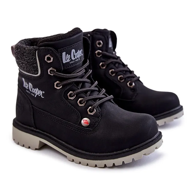 Bottes noires pour enfants Lee Cooper LCJ-22-01-1491 le noir