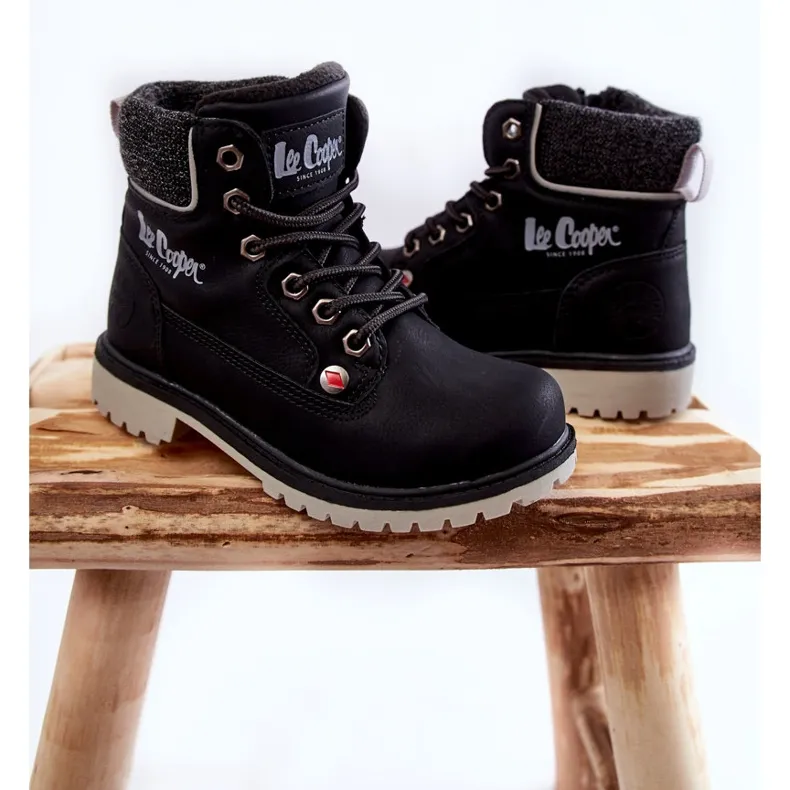 Bottes noires pour enfants Lee Cooper LCJ-22-01-1491 le noir