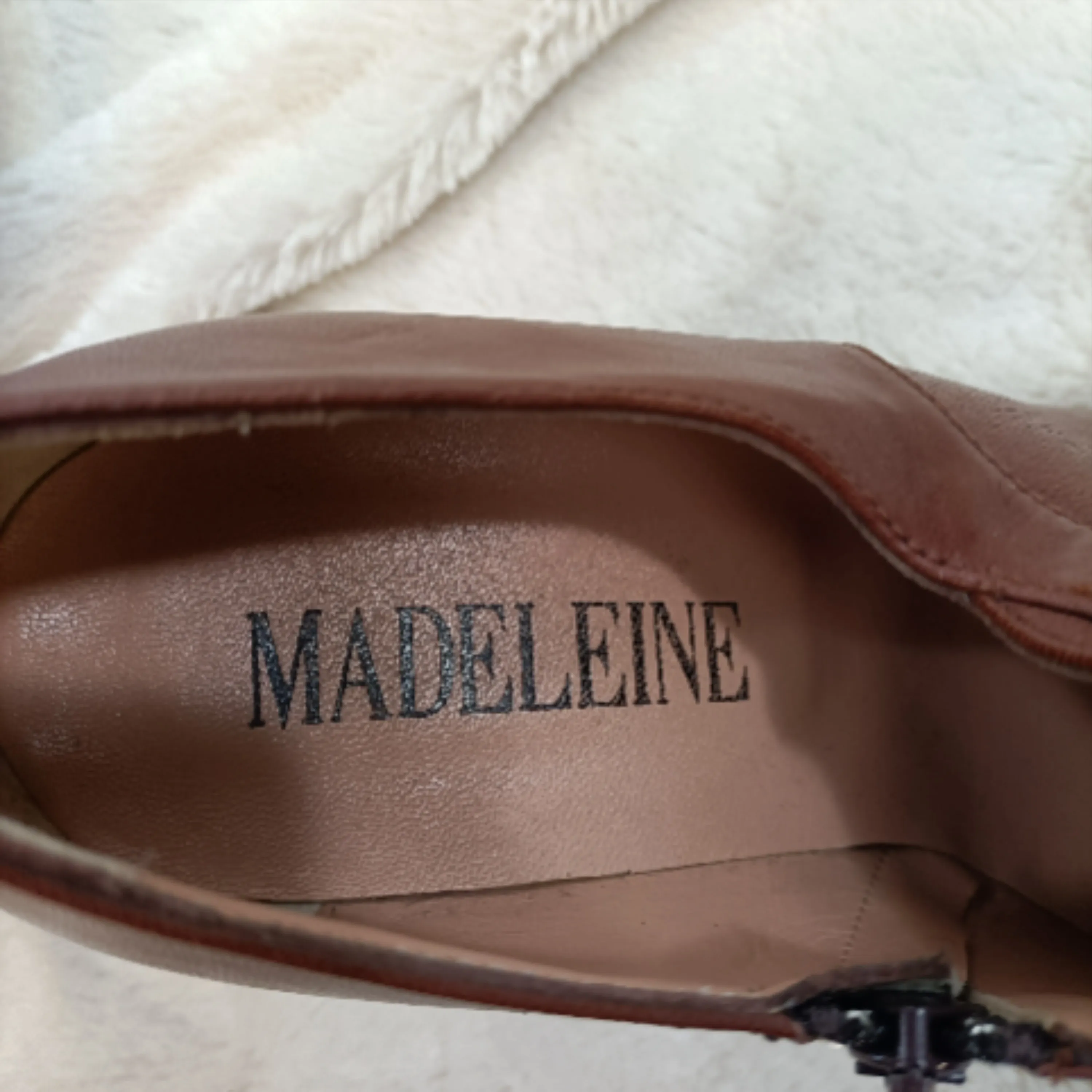 Bottines à talons en cuir - Madeleine - Pointure 38