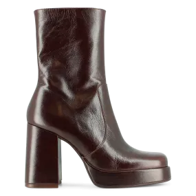 BOTTINES à TALONS EN CUIR VIEILLI BEN - JONAK pour FEMME | Printemps