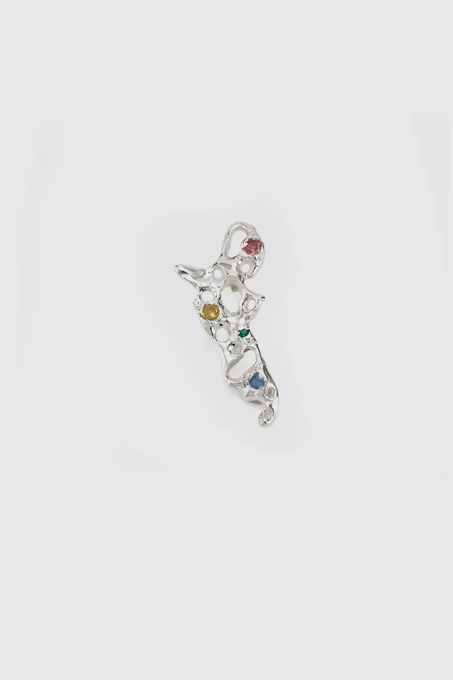 Boucle d'oreille multicolore recyclée