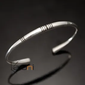 Bracelet en Argent et Ebène Rond Homme/Femme 04