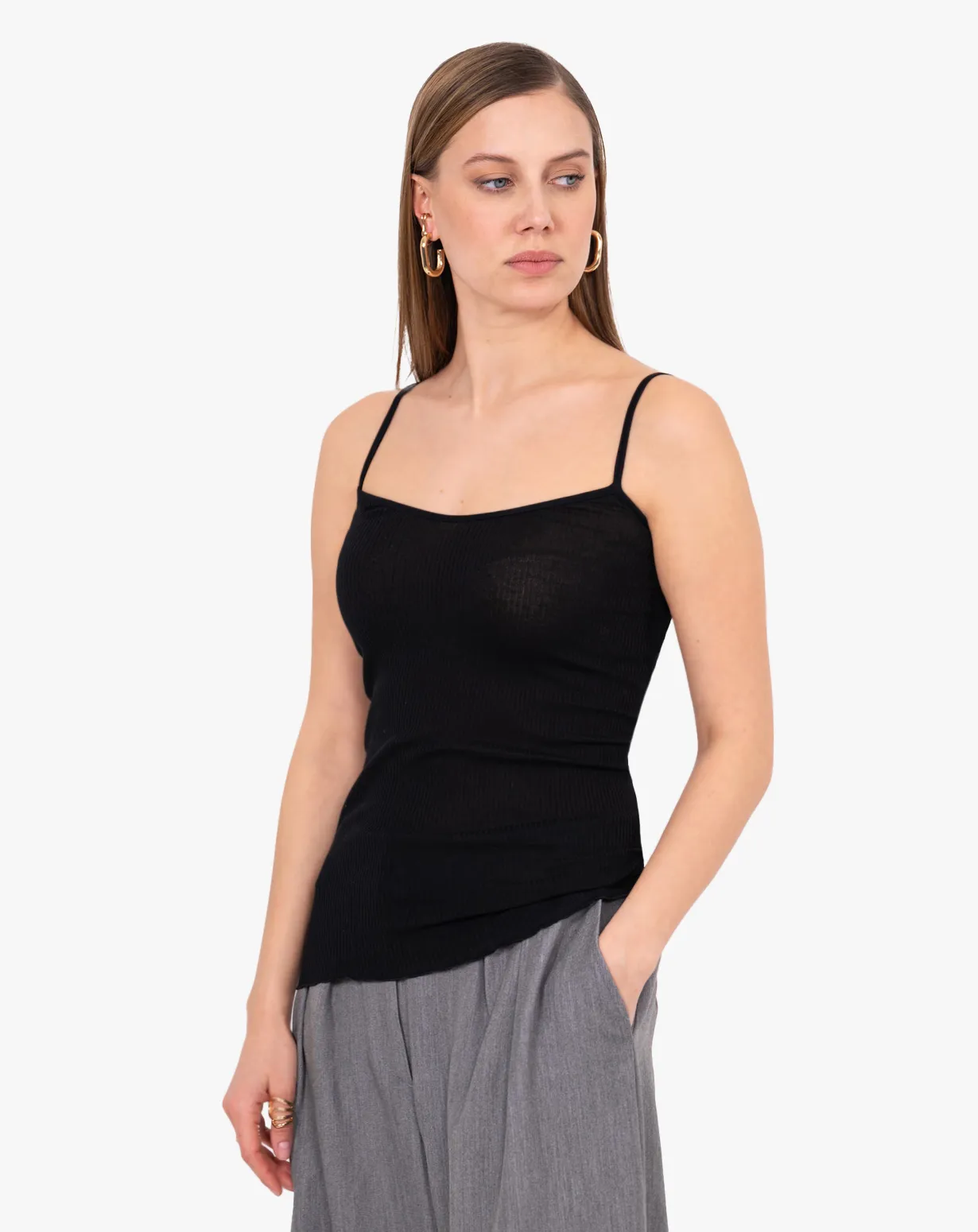 Camisole Plissé Coton & Soie