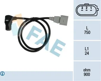 Capteur d'angle, vilebrequin FAE 79059F 