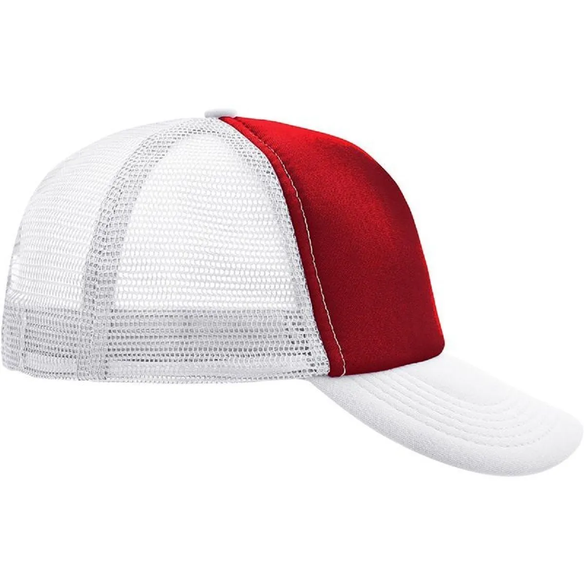 Casquette trucker avec filet style rétro - MB070 - rouge et blanc 