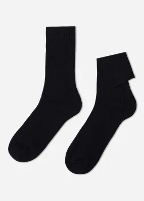 Chaussettes courtes côtelées avec laine et cachemire pour homme - Chaussettes basses - Calzedonia