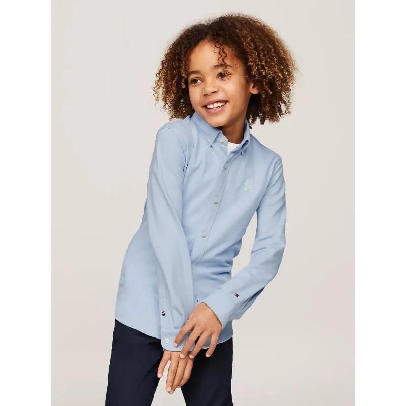 Chemise flex ithaca à rayures bleu blanc enfant - Tommy Hilfiger | wimod