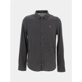 Chemise manches longues slim à motif noir homme - Sun Valley | wimod