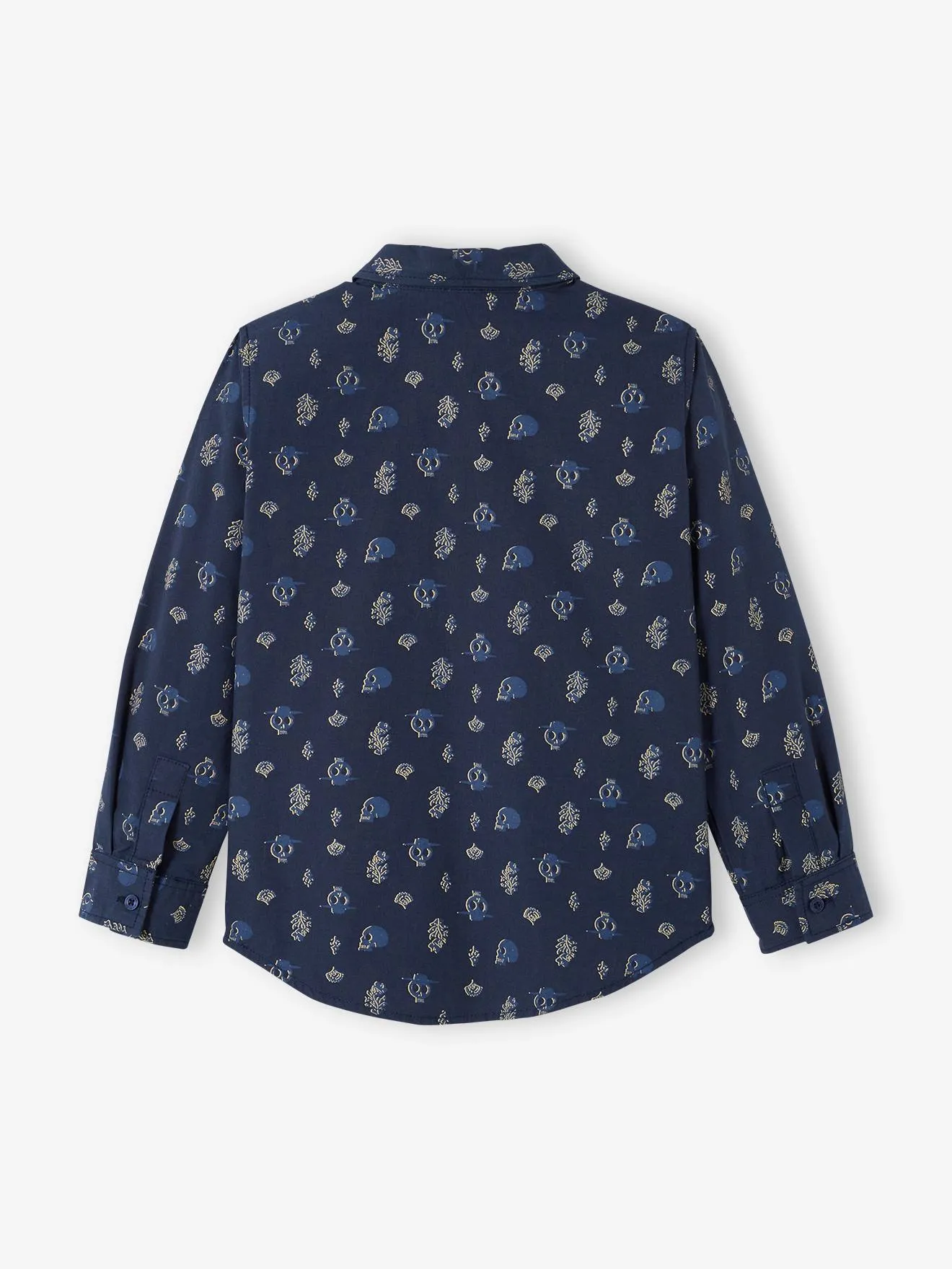 Chemise motifs gipsy garçon bleu ardoise foncé imprimé - Vertbaudet