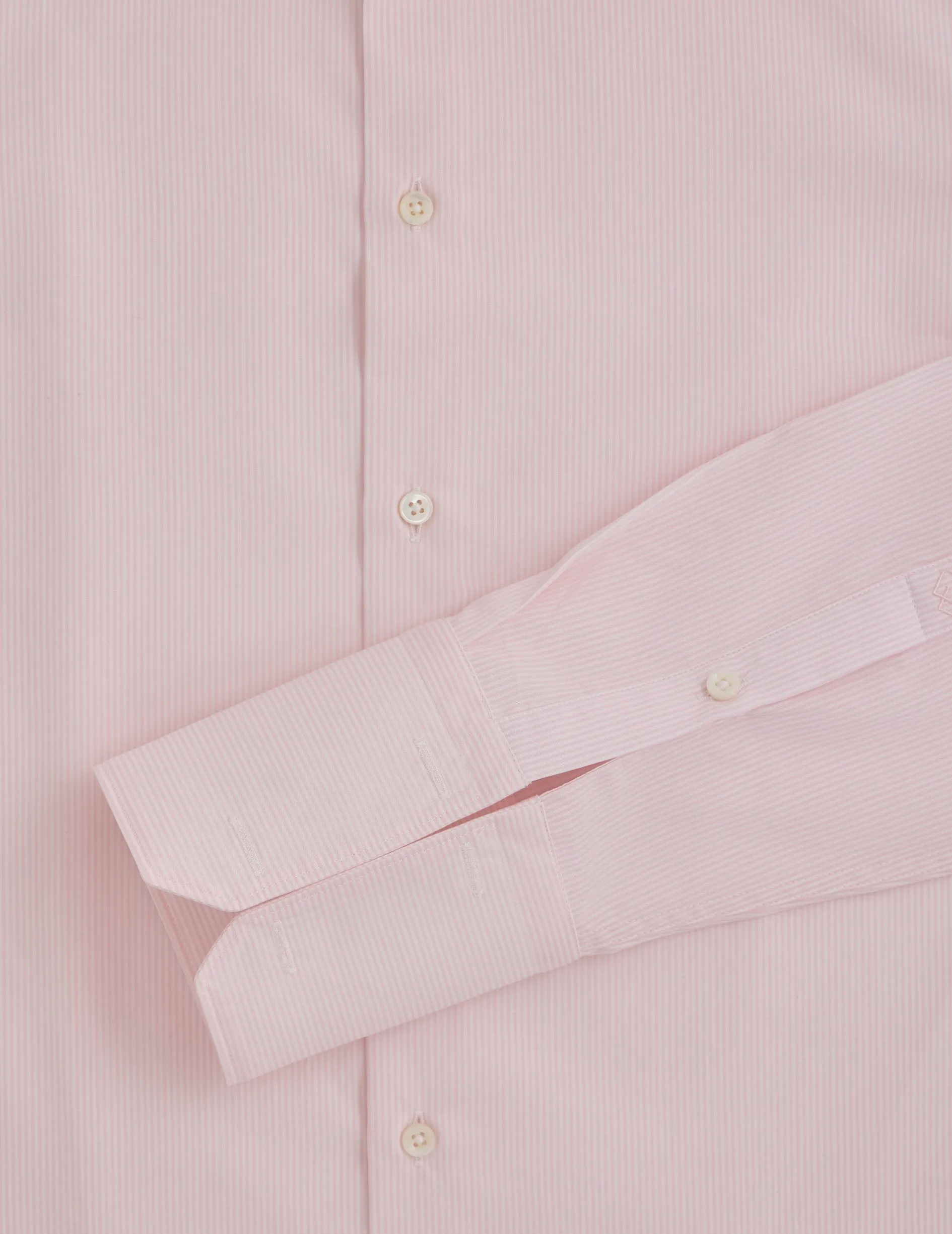 Chemise semi-ajustée rayée rose