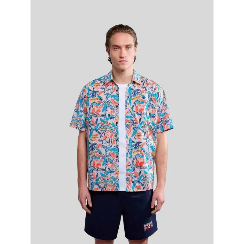 Chemise à fleurs hawaienne bleu marine homme - Superdry | wimod