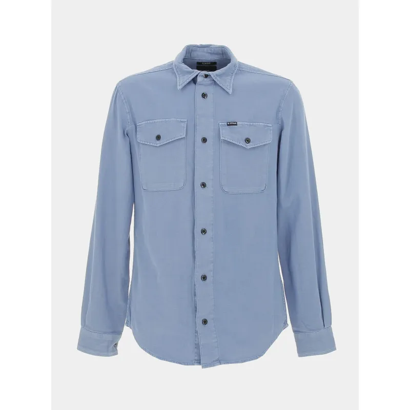 Chemise à motifs blanc bleu marine homme - Teddy Smith | wimod