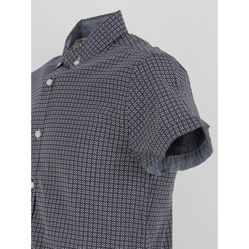 Chemise à motifs bogy bleu marine homme - Deeluxe | wimod