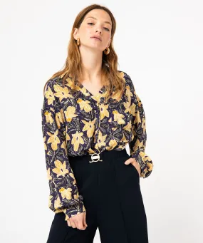 Chemise à motifs fleuris femme imprime