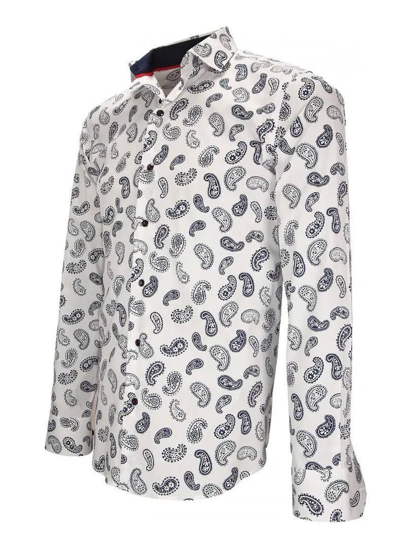 Chemise à motifs SAN SEVERO - Blanc