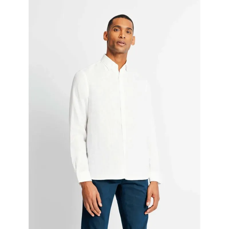 Chemise à pois oxford dobby bleu homme - Tommy Hilfiger | wimod