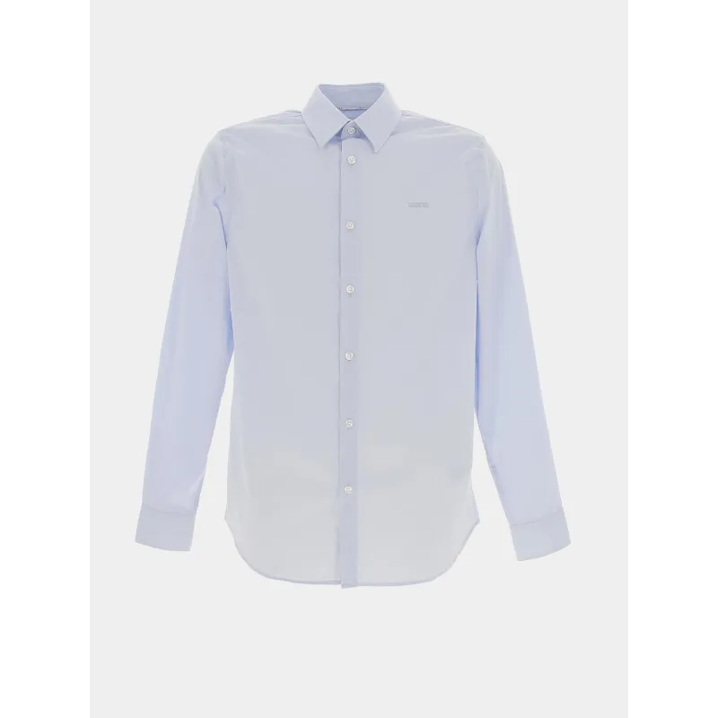 Chemise à pois oxford dobby bleu homme - Tommy Hilfiger | wimod