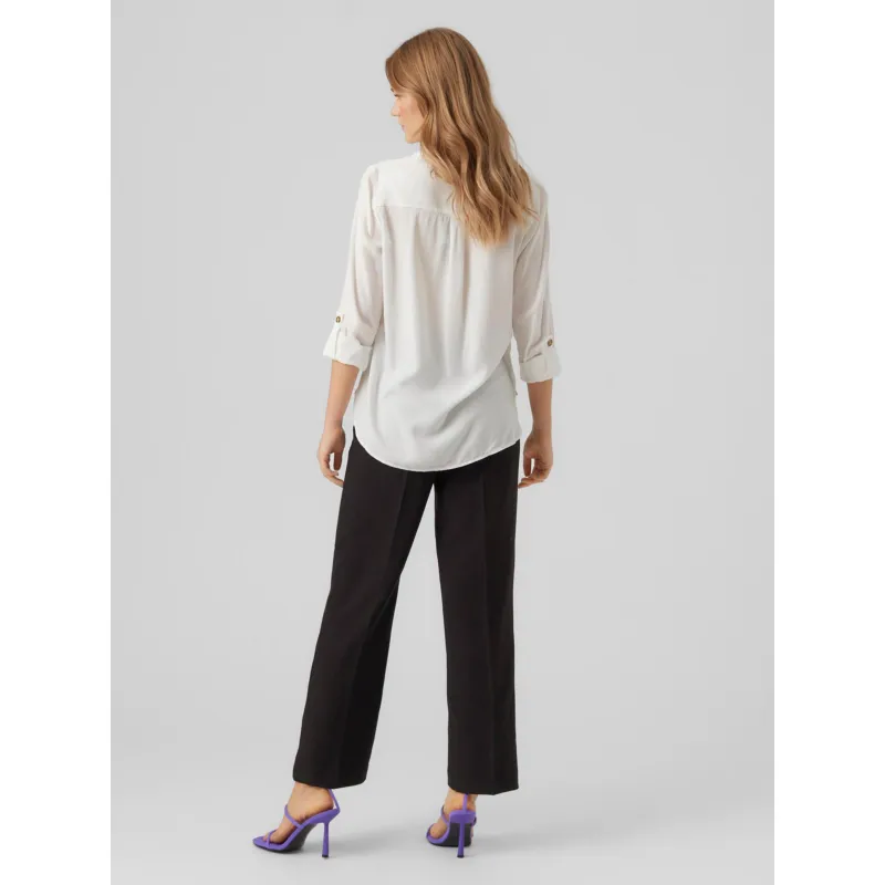 Chemisier bumpy blanc femme - Vero Moda | wimod