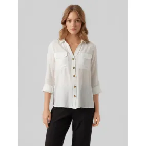 Chemisier bumpy blanc femme - Vero Moda | wimod