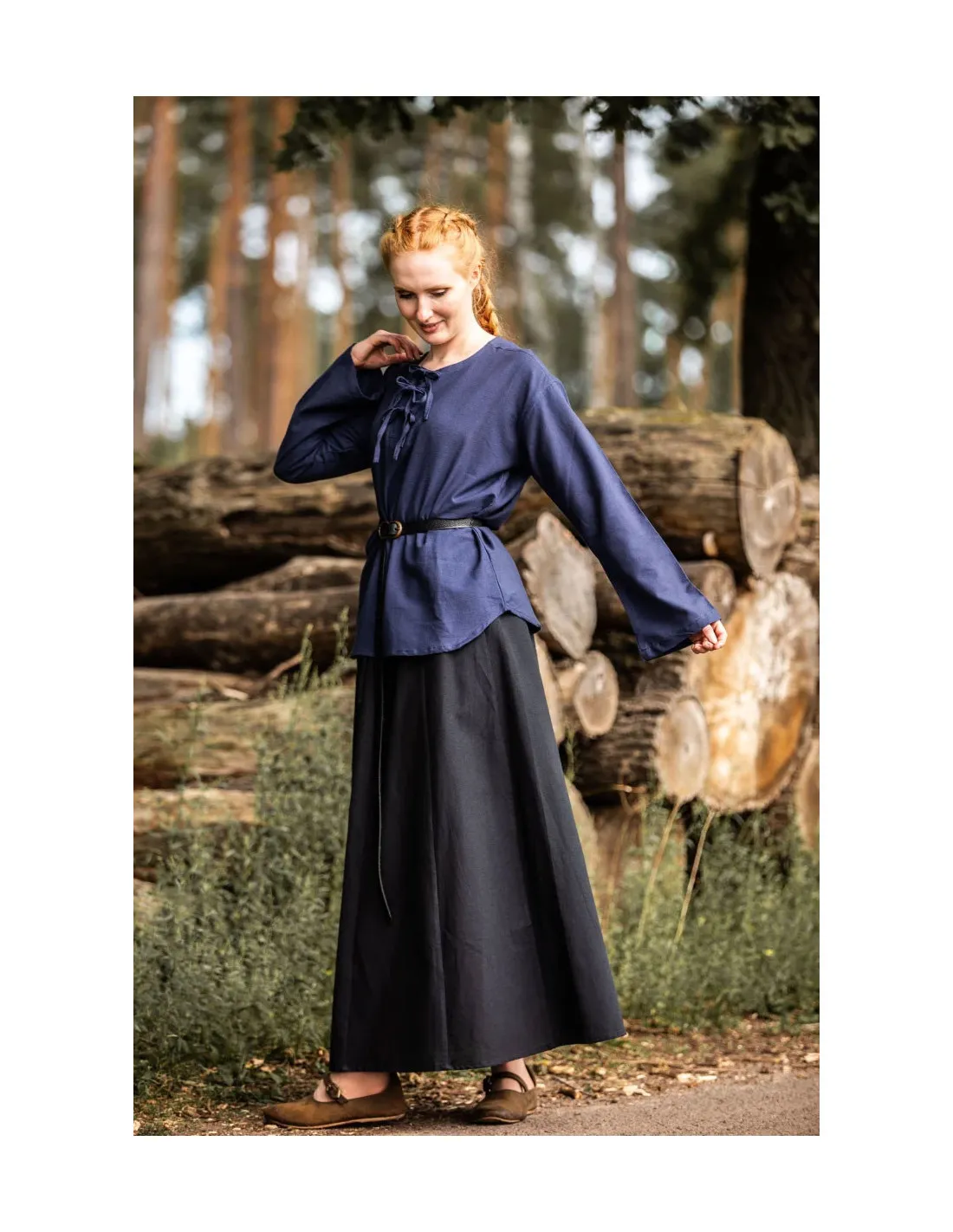 Chemisier médiéval modèle Tilda, couleur bleue ⚔️ Boutique Épées