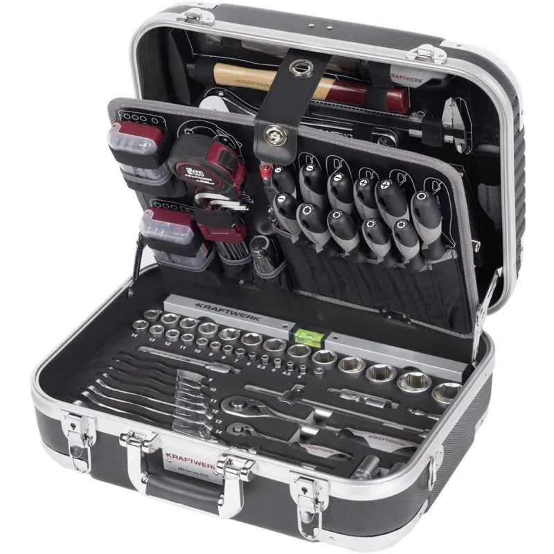 Coffret d'outils B100, en ABS, 1/4" + 1/2", 170 pièces- KRAFTWERK
