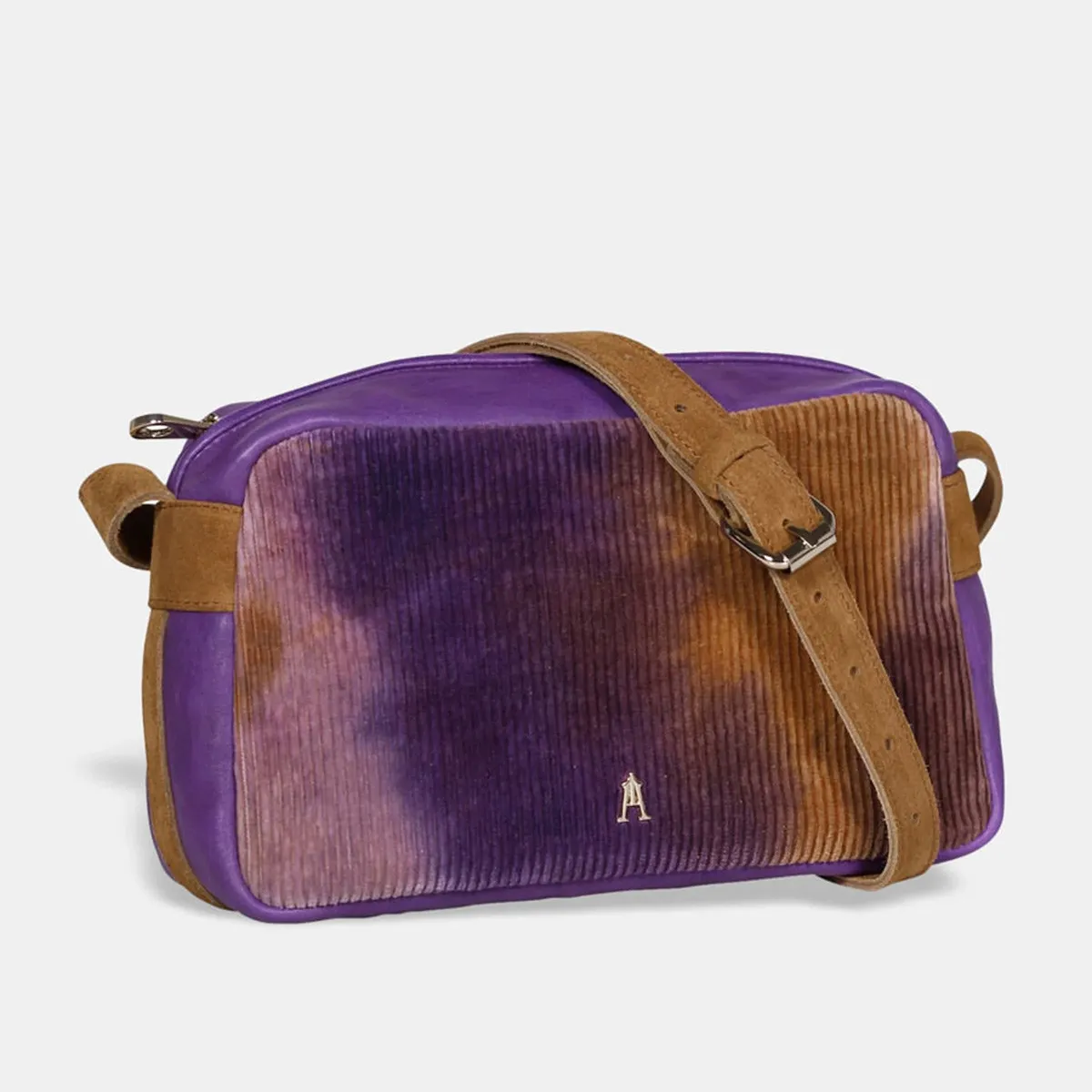 Craie Studio Sac en toile et cuir tie and dye Phenix