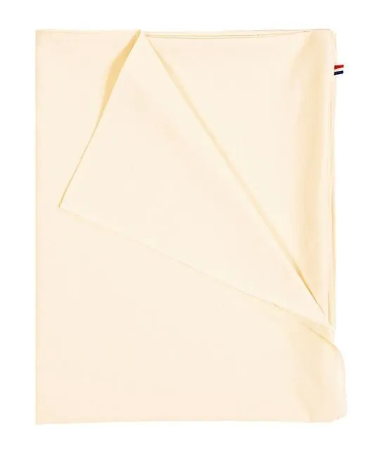 DRAP COUVERTURE GRAND LARGE SOIE COTON BLANC