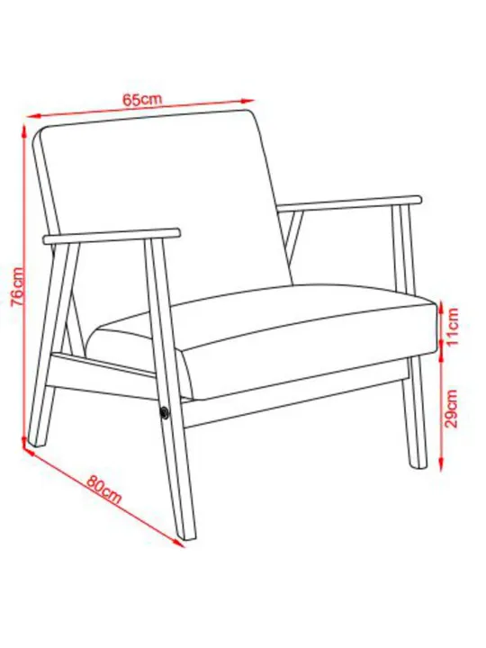 Fauteuil William tissu bleu
