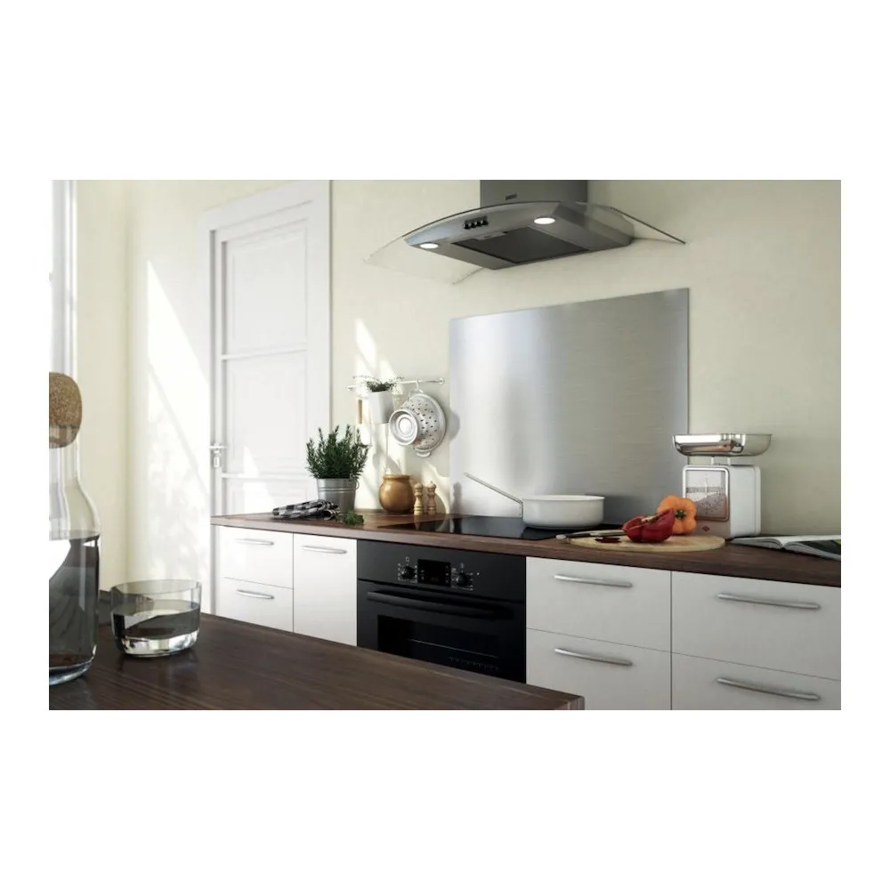 Fond de hotte coloris inox H 70 cm