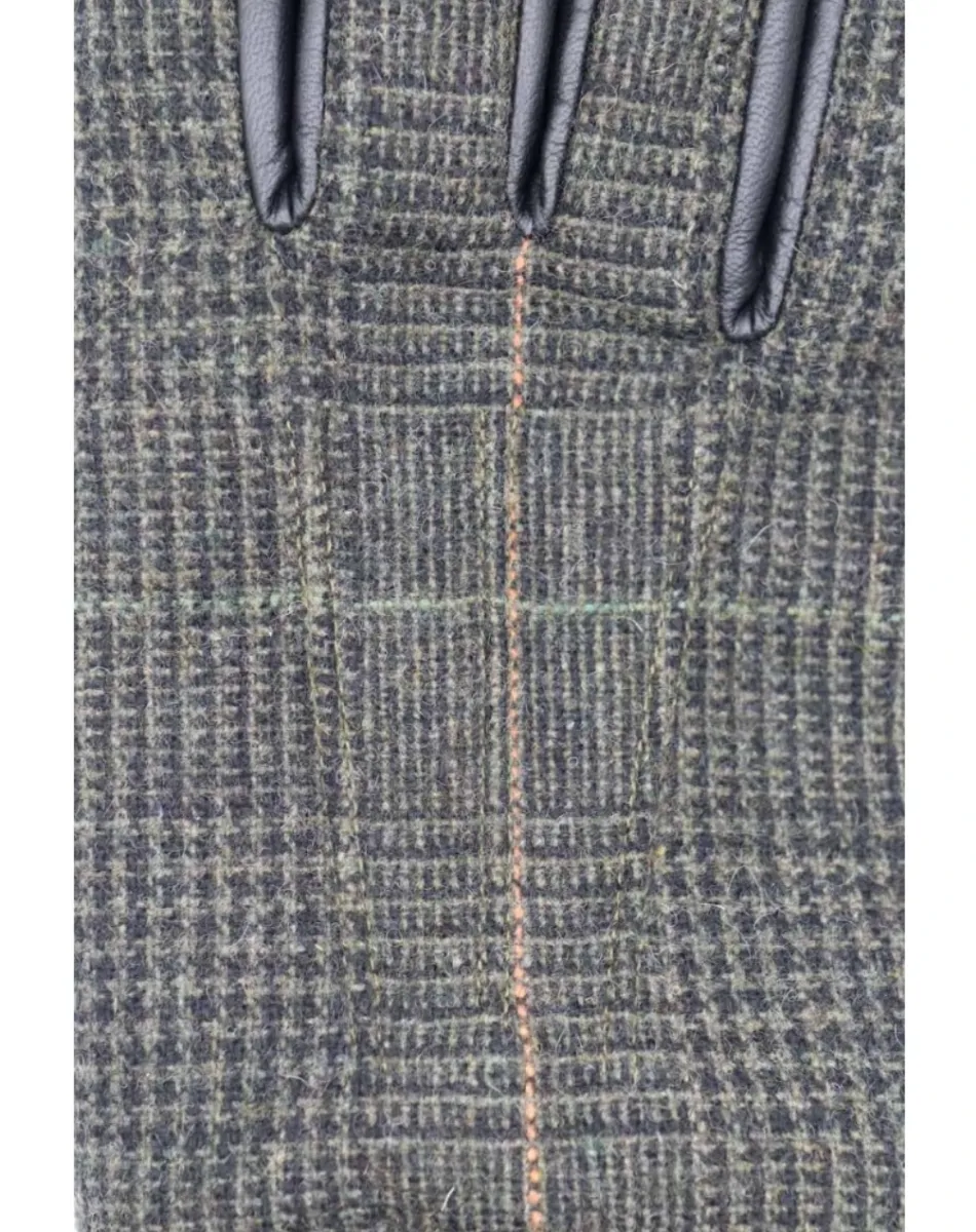 Gants tactiles / laine et cuir adulte - Saga - EVOLG