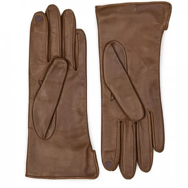 Gants tactiles Coeur T6.5 Cuir Camel | Lancaster