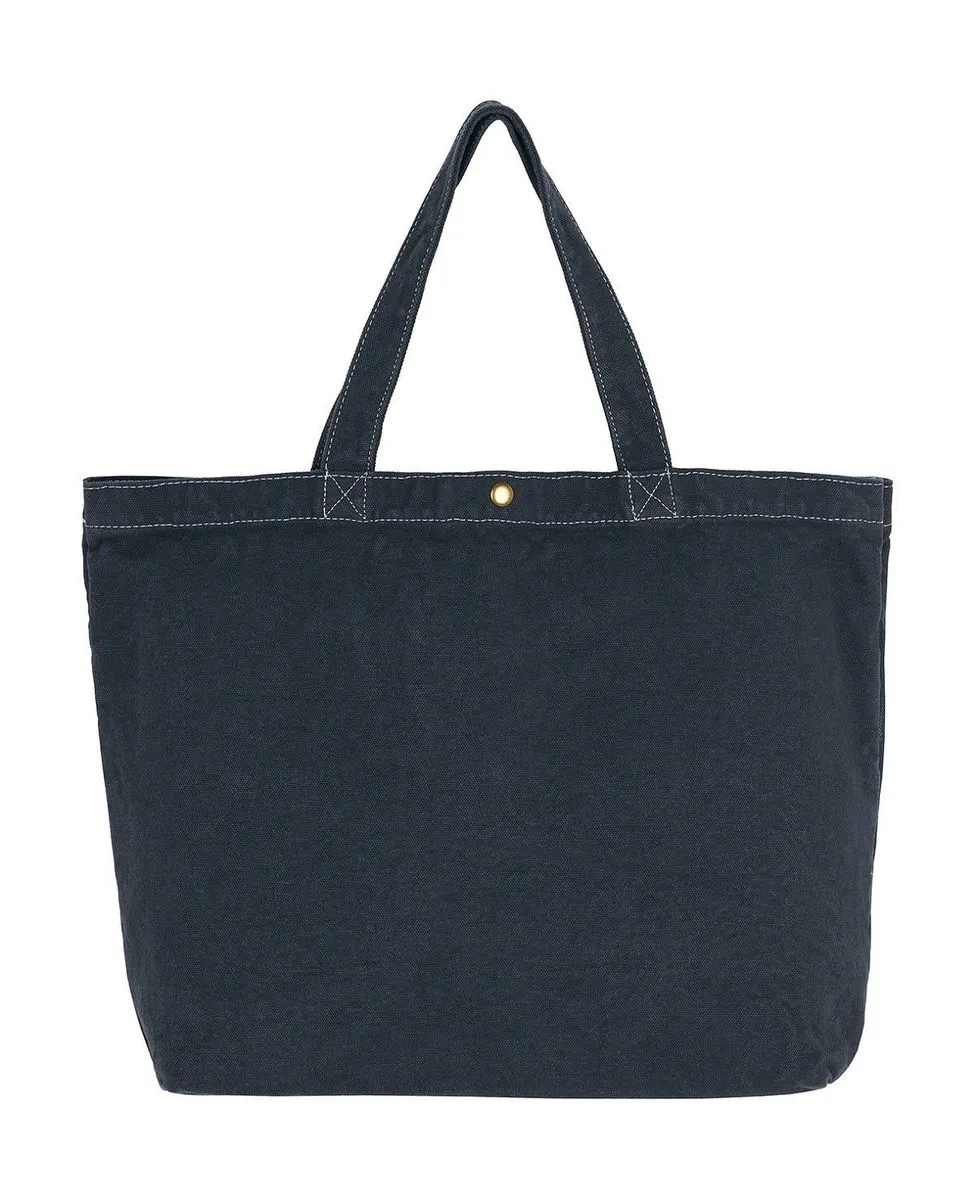 Grand sac cabas en toile - CA-4631 LCS - noir poivre 