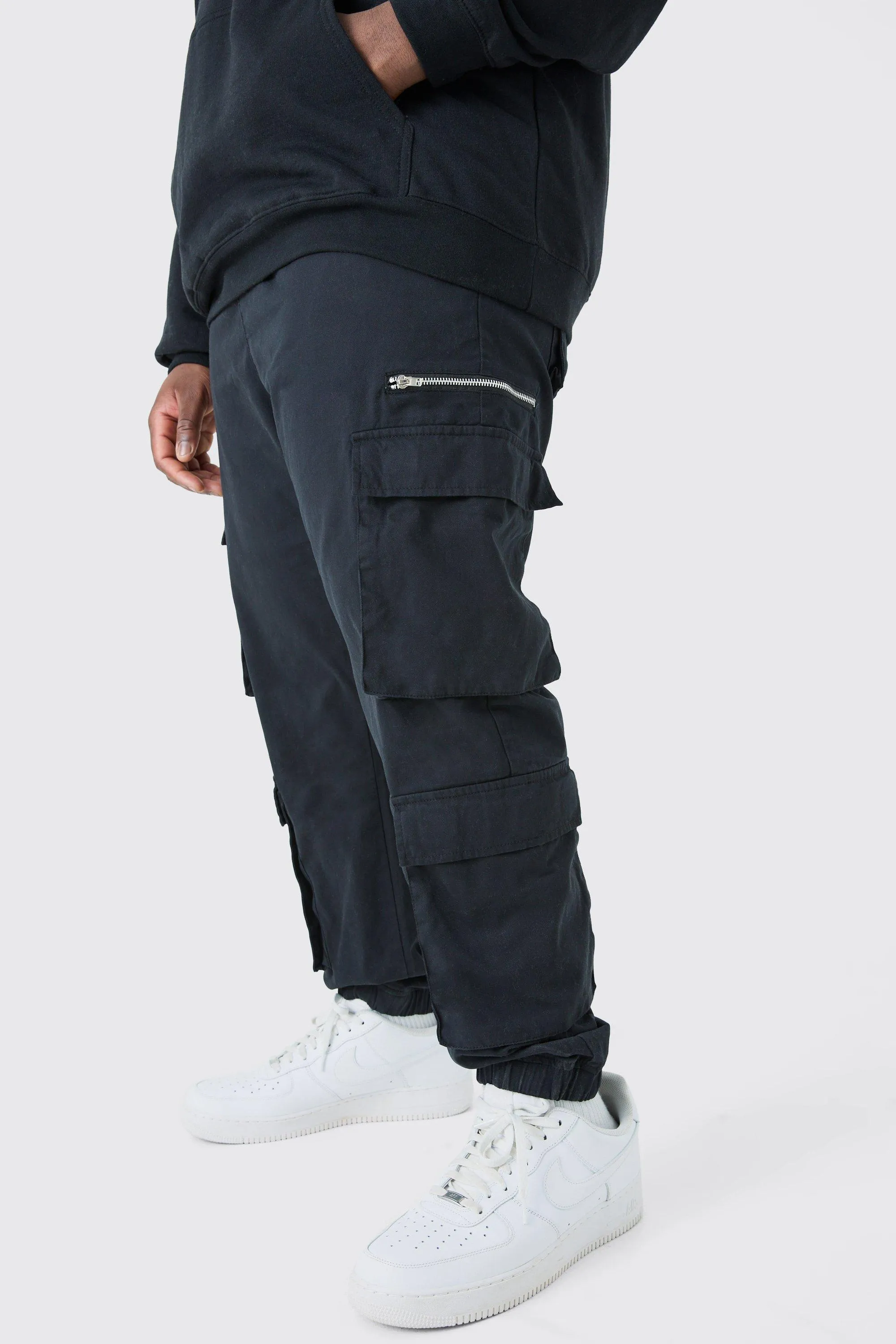 Grande taille - Pantalon cargo à cordon de serrage