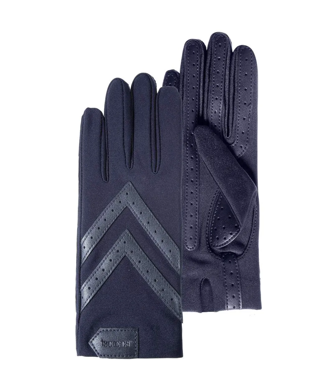 Isotoner Gants femme tactiles tissu extensible recyclé, resistant à l'eau, non doublé