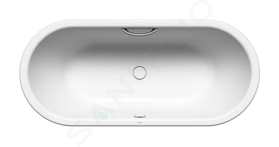 Kaldewei Avantgarde - Centro Duo Oval 128, 180x80 cm, avec trous pour les poignées, Perl-Effect, blanc 282810113001