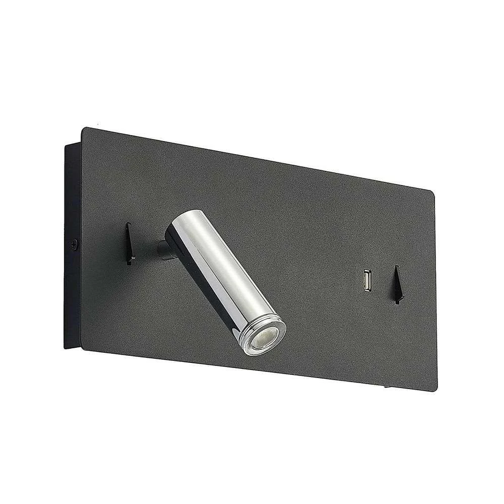 Kimo LED SquareApplique Murale USB Black - Lucande
