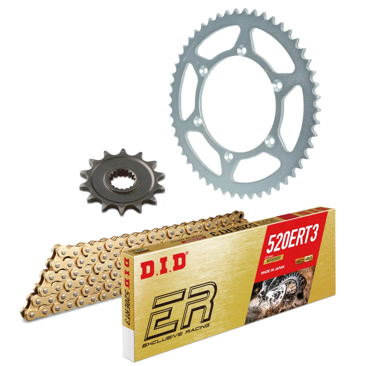 Kit chaine 520 alu DID - SUZUKI RM-Z 250 2013 - ERT3