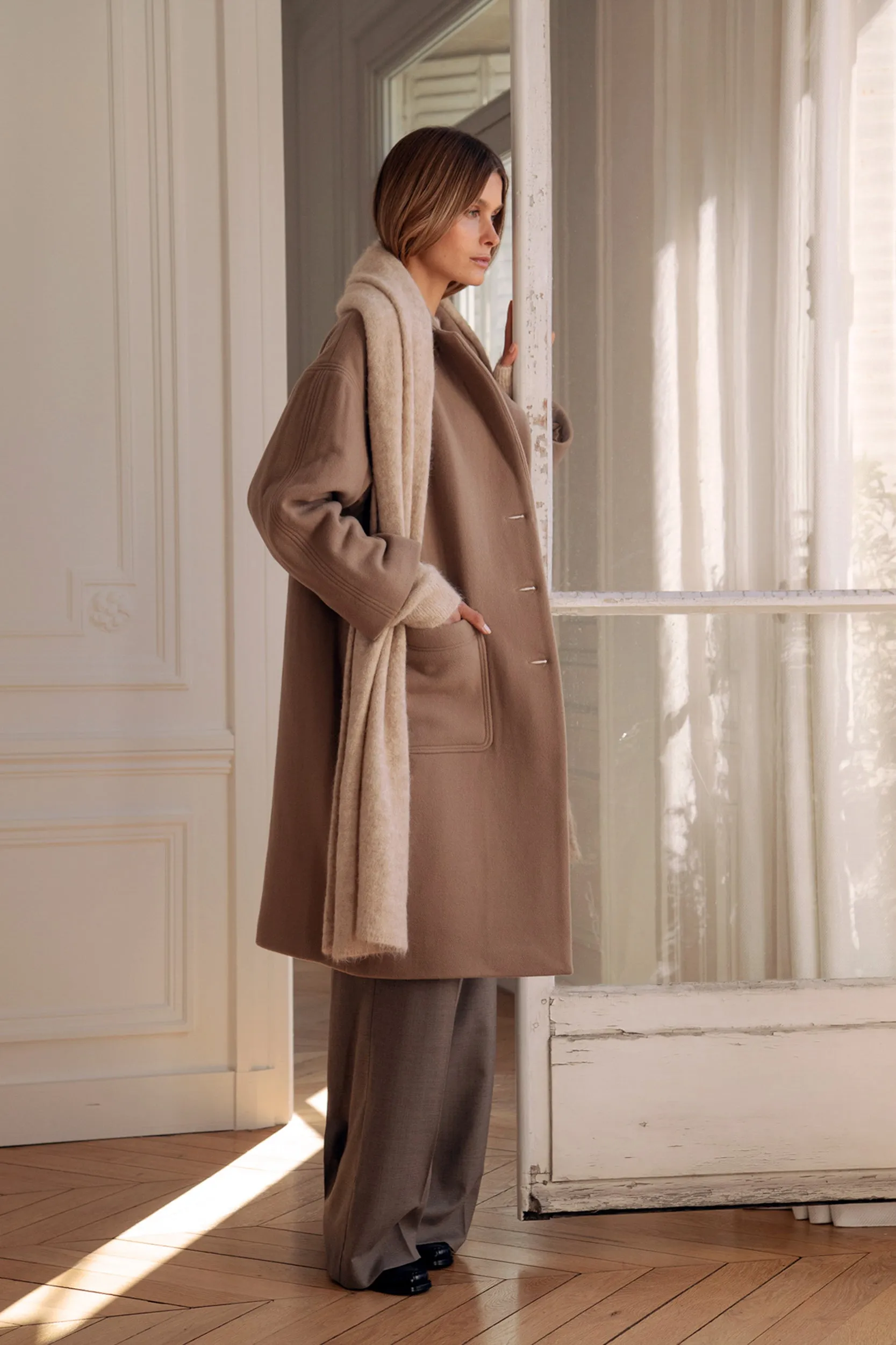 Le Pleyel - Le Manteau Oversized Intemporel en Laine et Cachemire Upcyclés