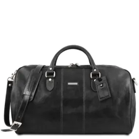 Lisbona Sac de Voyage en Cuir - Grand Modèle Noir TL141657