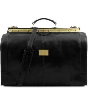 Madrid - Sac de Voyage en Cuir - Grand Modèle Noir TL1022